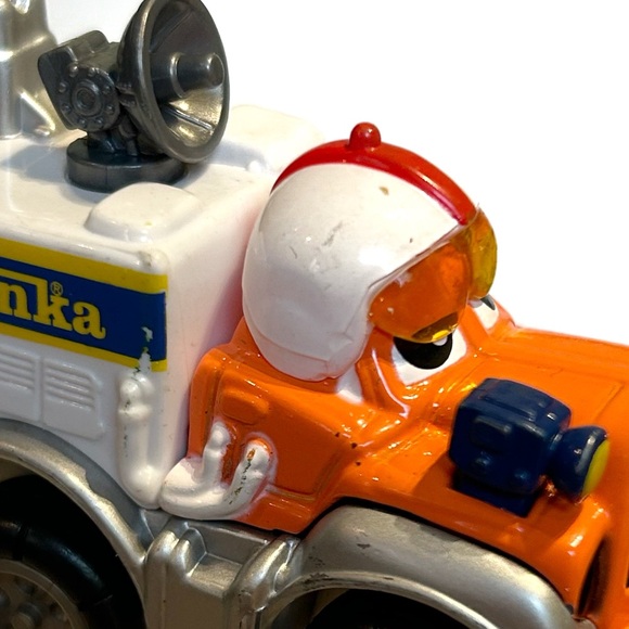 Vintage 2002 Lil Chuck Tonka Truck Toy Car Smiling Orange White Maisto Hasbro - Picture 10 of 10